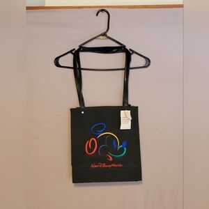 Disney World Black Tote Bag with Colorful Logo
